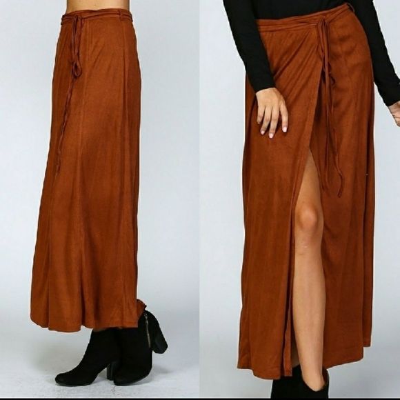 🎉🎉HP🎉🎉11/06🎉🎉🌿🍁ULTRA SUEDE MAXI SKIRT🍁 - Picture 4 of 9